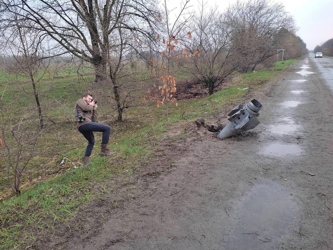 Our Vehicle Drives Journalist Around Kyiv